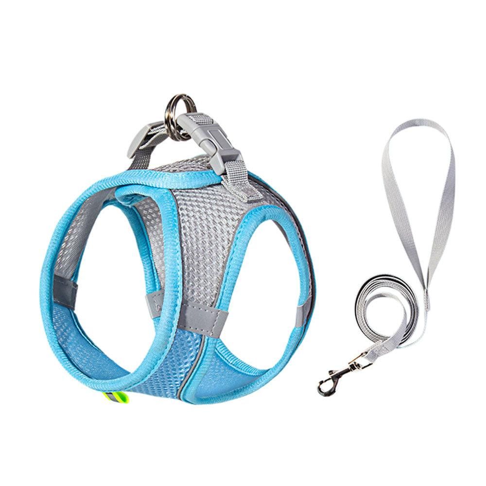 Pet Cat Harness and Leash Set Breathable Vest with Reflective Strip for Kitten Walking Traveling Orange - L - Image 5