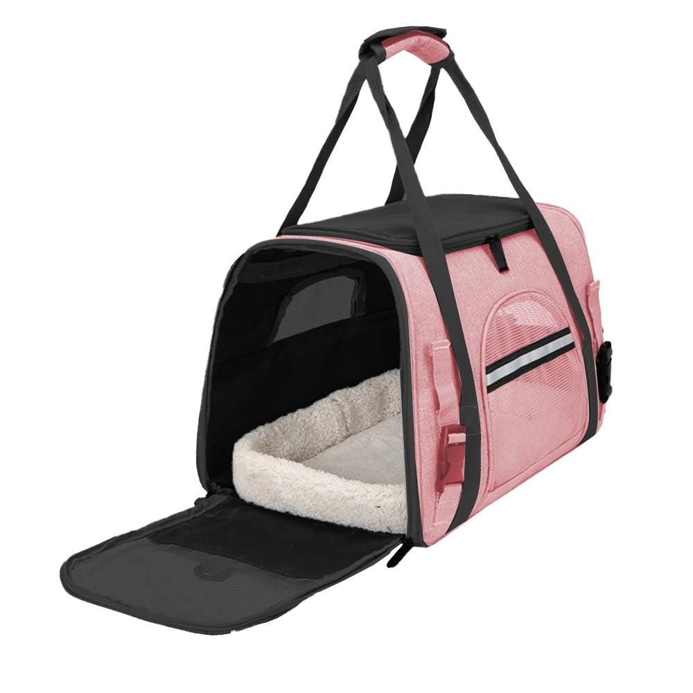 Cat Pet Carrier Travel Carrier Pet Bag for Small Medium Cats Pink - Image 4