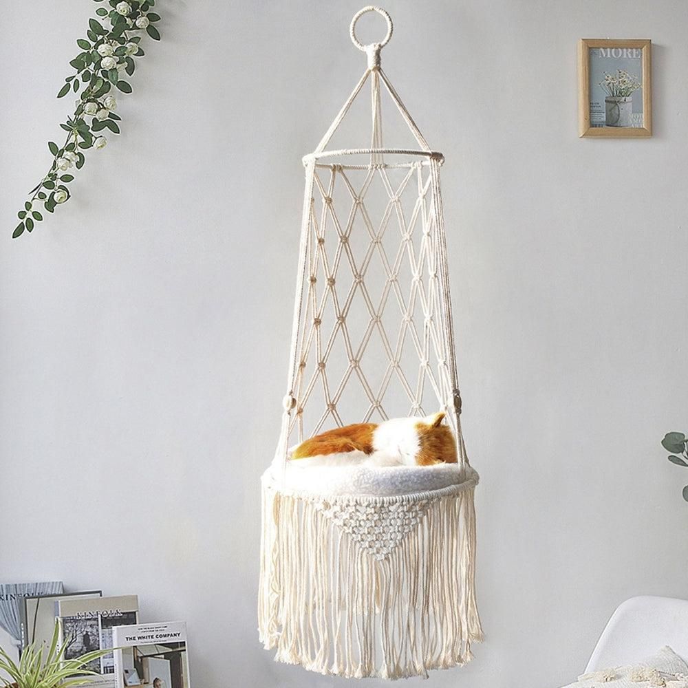 Pet Hammock Hanging Cat Bed Aerial Kitten Bed Sunny Window Seat Nest - L - Image 1