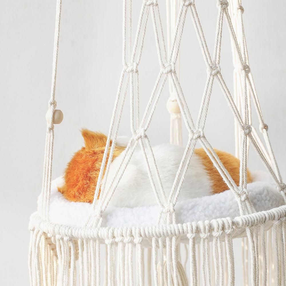 Pet Hammock Hanging Cat Bed Aerial Kitten Bed Sunny Window Seat Nest - L - Image 7