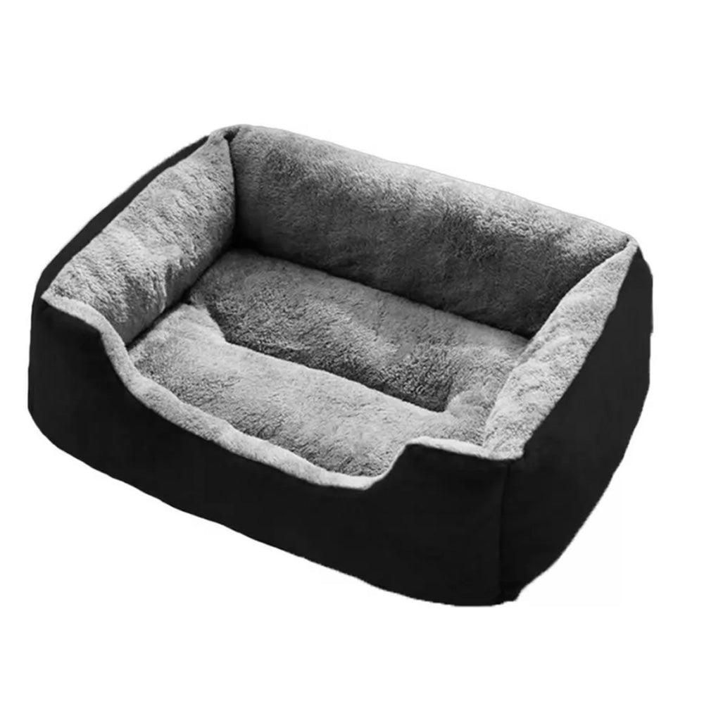 Rectangle Pet Bed for Dogs Cats Beds Warming Soft Calming Sleeping Puppy Bed Black - XL - Image 4