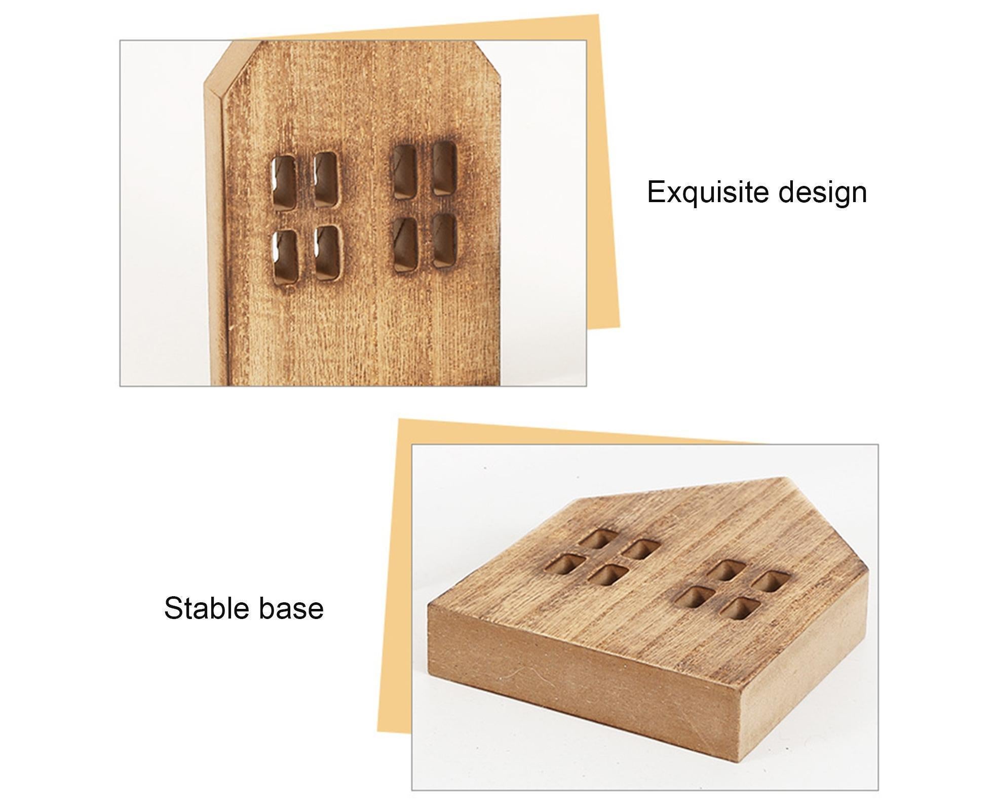 Miniature Wooden House-Brown L - Image 5