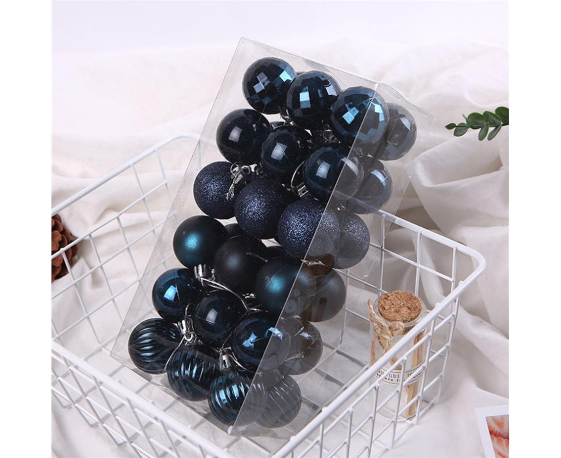 36Pcs Christmas Tree Balls Festival Home Party Mall Xmas Hanging Decor Ornament-White - Image 4