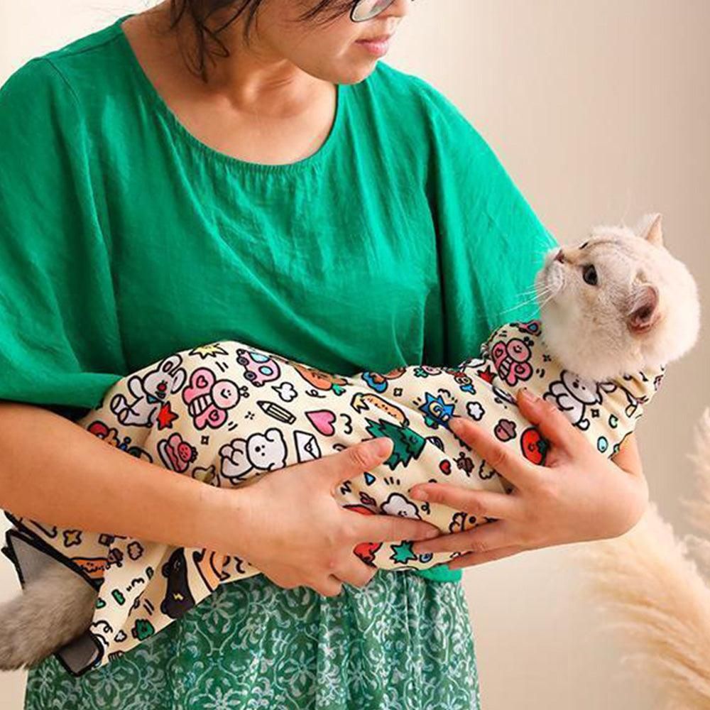 Anti-Escape Cat Grooming Wrap Mat Anti-Scratch Calming Wrap for Pet Nail Clipping Multifunctional Pet Mat - M - Image 7