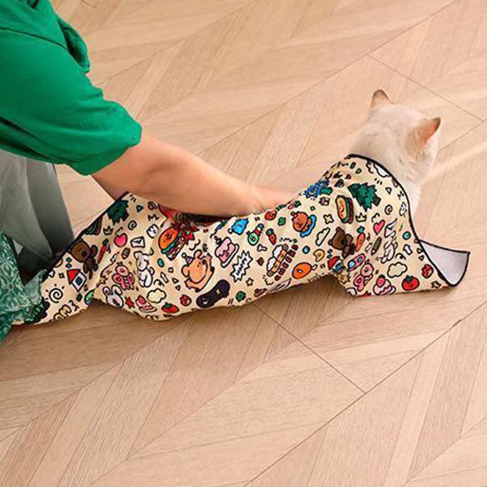 Anti-Escape Cat Grooming Wrap Mat Anti-Scratch Calming Wrap for Pet Nail Clipping Multifunctional Pet Mat - L - Image 6