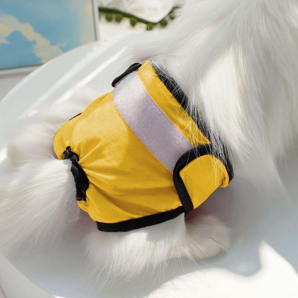 Washable Female Pet Nappy Diaper Dog Cat Physiological Pants Yellow - L - Image 5