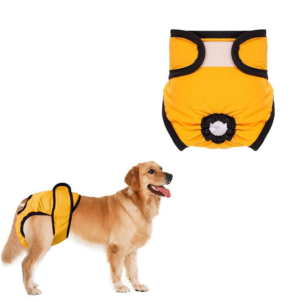 Washable Female Pet Nappy Diaper Dog Cat Physiological Pants Yellow - L - Image 7