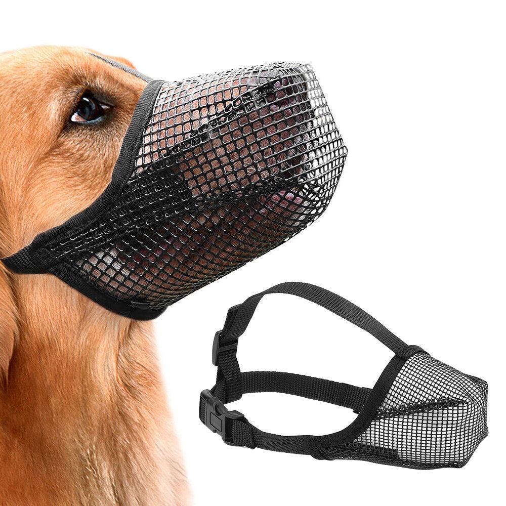 Soft Mesh Covered Dog Muzzle with Adjustable Straps Anti-Biting Breathable Pet Muzzle XL - Image 8