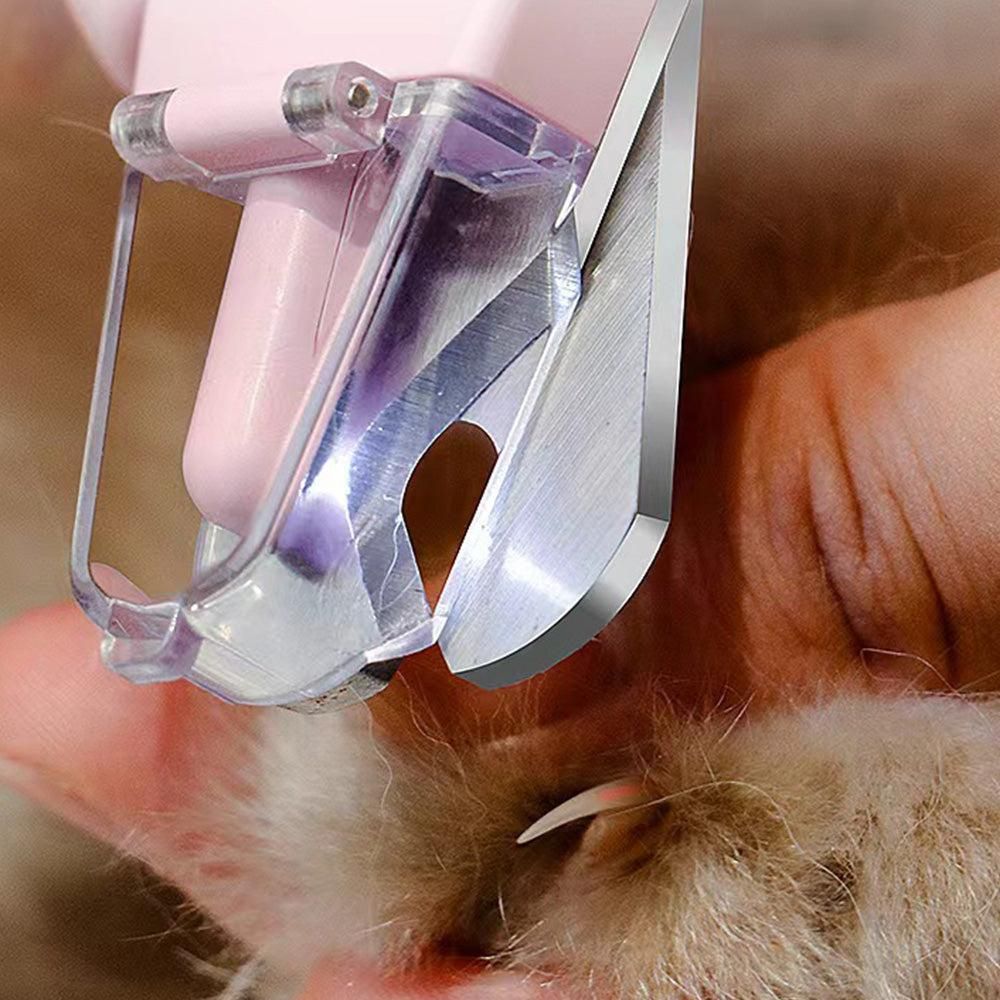 2-in-1 Pet Nail Grinder with LED Lights USB Rechargeable Dog Nail Clippers Cats Claw Trimmer Pink - Image 4