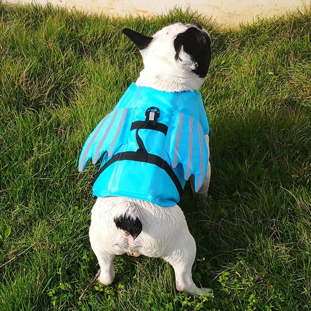 Dog Life Jacket Wings Pet Life Vest Adjustable Dog Flotation Swim Vest Blue - M - Image 4