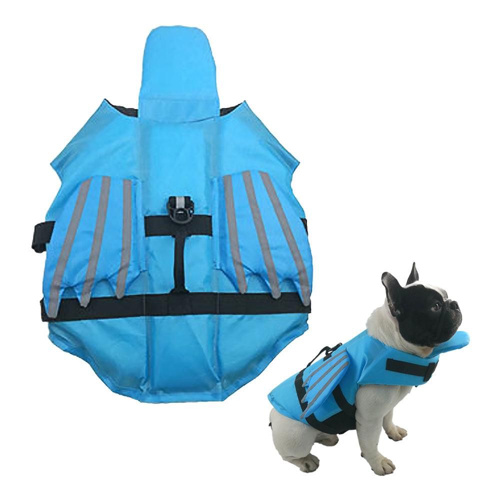 Dog Life Jacket Wings Pet Life Vest Adjustable Dog Flotation Swim Vest Blue - L - Image 1