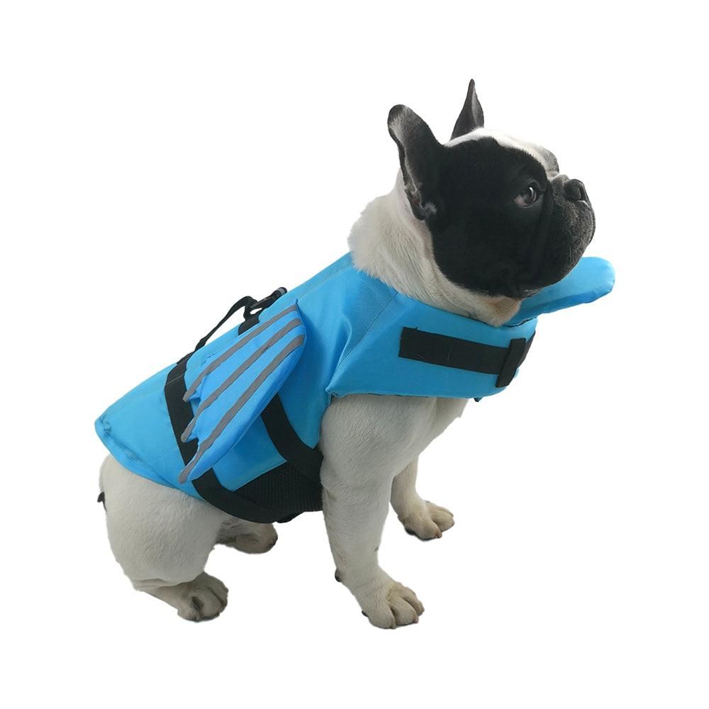 Dog Life Jacket Wings Pet Life Vest Adjustable Dog Flotation Swim Vest Blue - L - Image 3