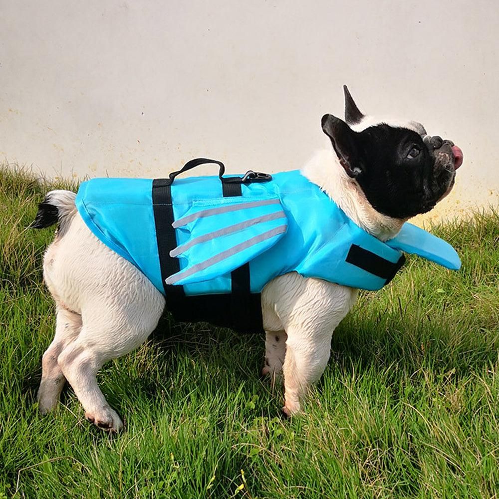 Dog Life Jacket Wings Pet Life Vest Adjustable Dog Flotation Swim Vest Blue - L - Image 5