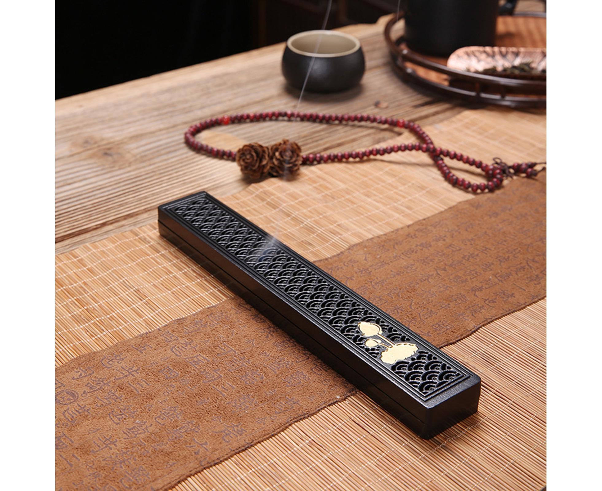 Incense Stick Holder-Black Little Flower - Image 2