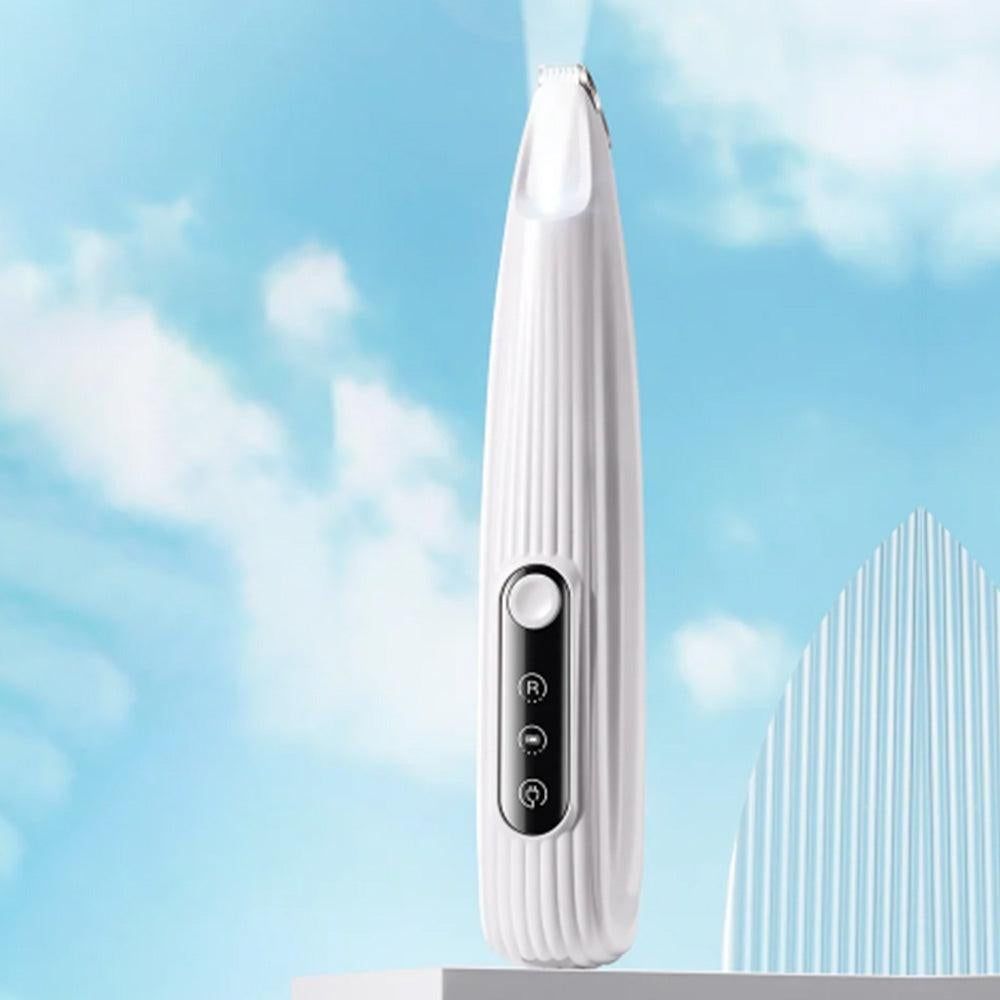 Dog Paw Trimmer with LED Light Rechargeable Pet Hair Clippers for Small Dogs Cats White - Image 4