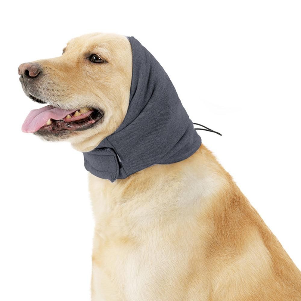 Dog Calming Ear Wraps Ear Protection Cover Pet Dog Head Muff Dark Gray - S - Image 5