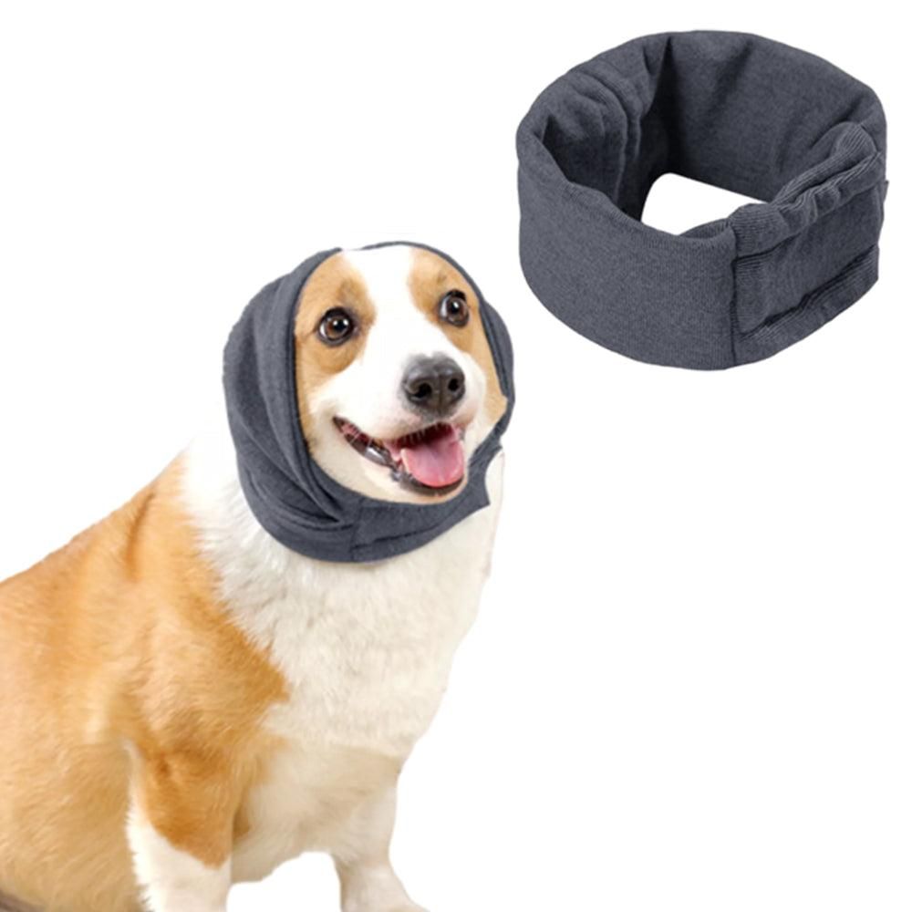 Dog Calming Ear Wraps Ear Protection Cover Pet Dog Head Muff Dark Gray - S - Image 8