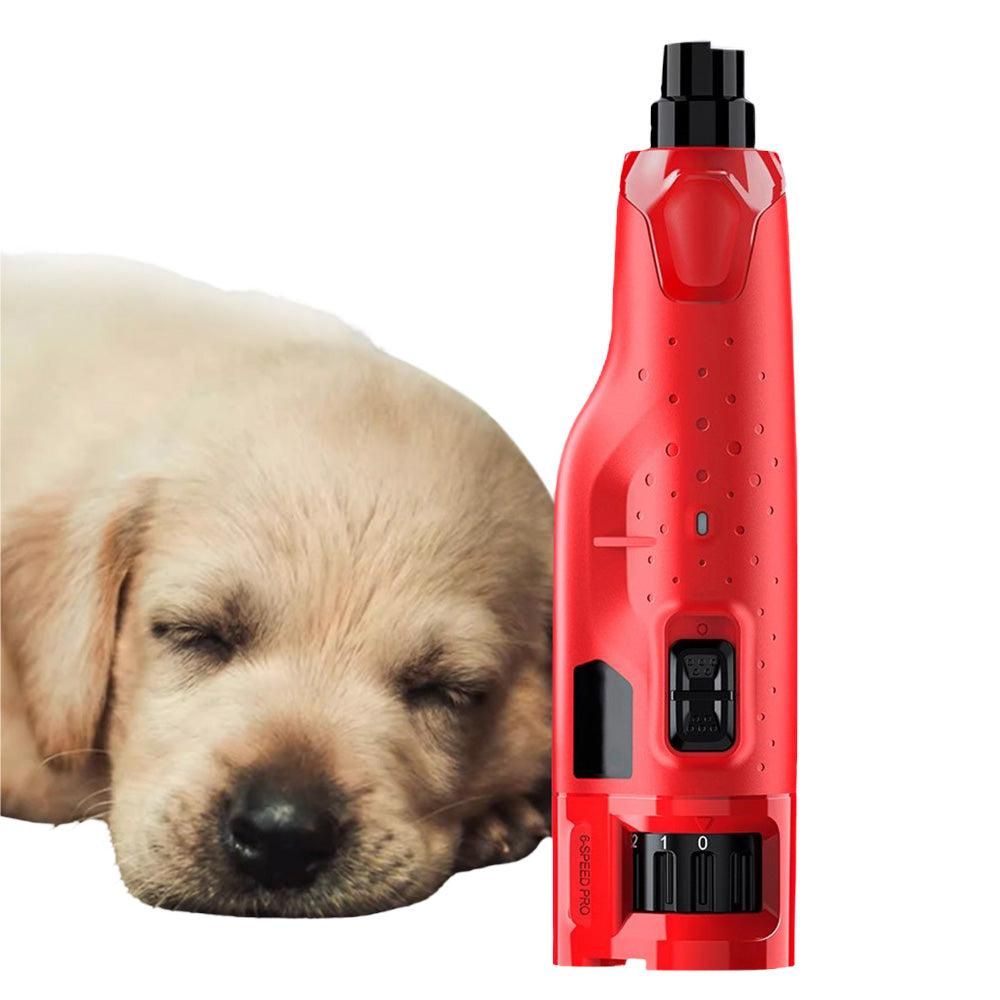 6-Speed Electric Nail Grinder Pet Dog Nail Trimmers File with 2 LED Lights - Image 1