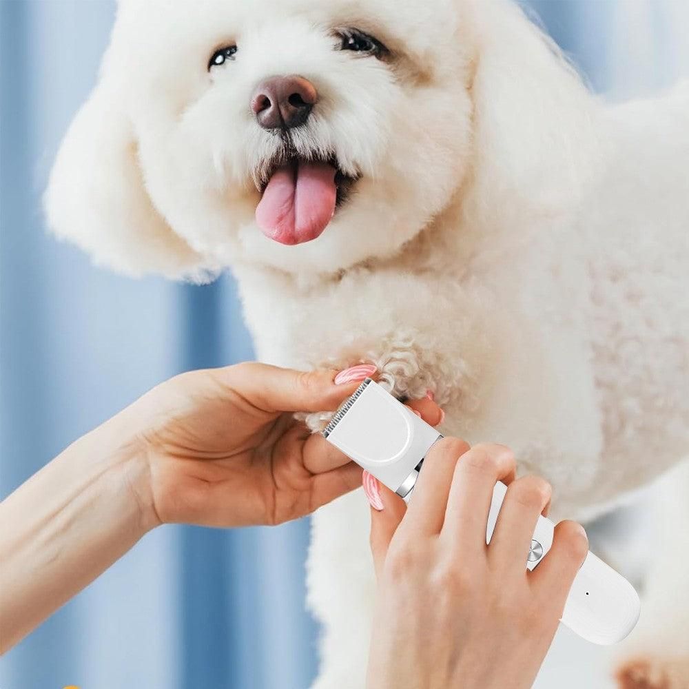4-in-1 Dog Hair Clipper Dog Paw Trimmer Dog Grooming Kit White - Image 2
