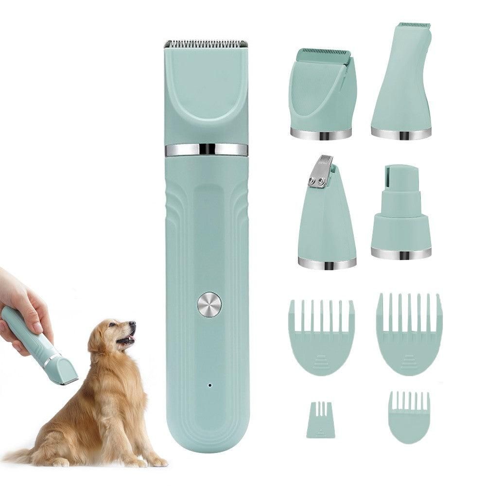 4-in-1 Dog Hair Clipper Dog Paw Trimmer Dog Grooming Kit White - Image 5