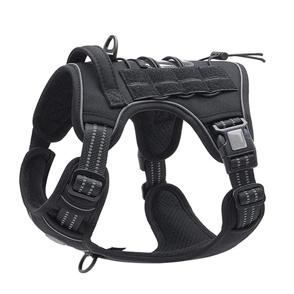 No-Pull Training Dog Harness Adjustable Reflective Pet Training Vest Easy Control M -Black - Image 2