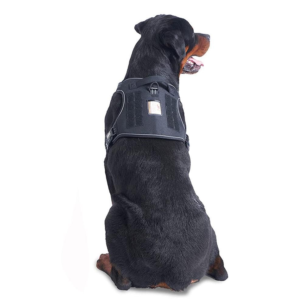 No-Pull Training Dog Harness Adjustable Reflective Pet Training Vest Easy Control M -Black - Image 3