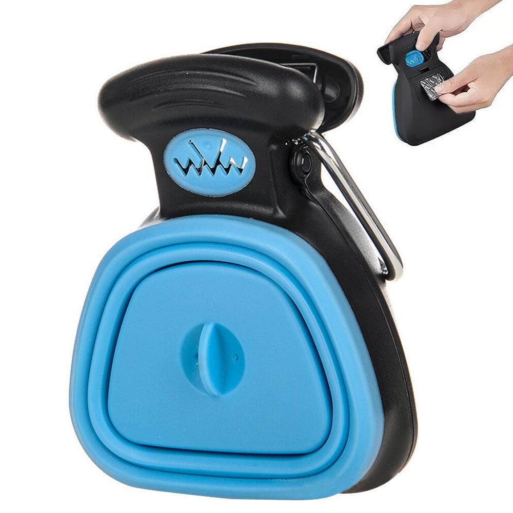 Handheld Foldable Pet Pooper Scooper - Easy Poop Pickup and Cleaner Blue - Image 1