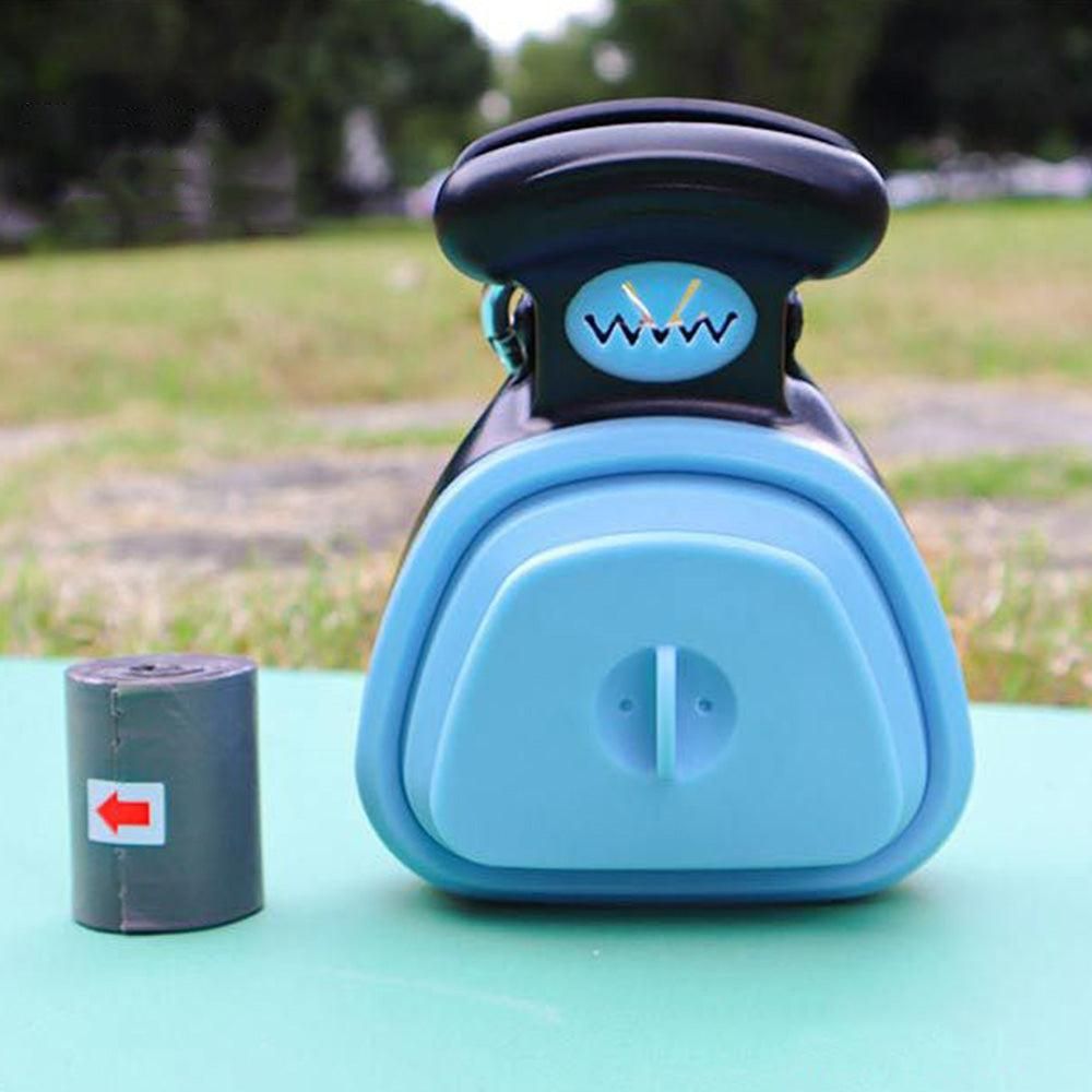 Handheld Foldable Pet Pooper Scooper - Easy Poop Pickup and Cleaner Blue - Image 2