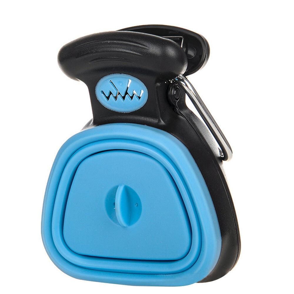Handheld Foldable Pet Pooper Scooper - Easy Poop Pickup and Cleaner Blue - Image 3