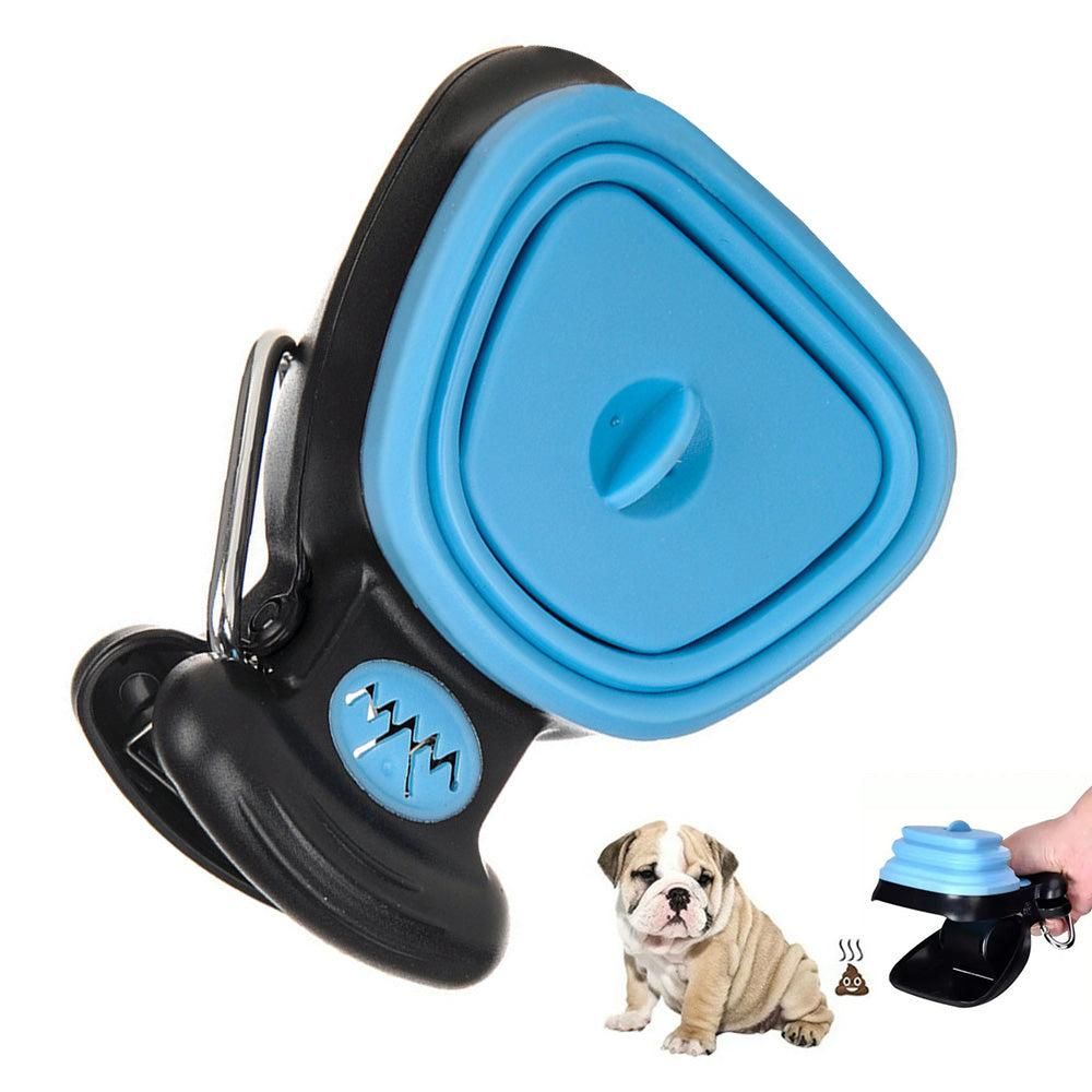 Handheld Foldable Pet Pooper Scooper - Easy Poop Pickup and Cleaner Blue - Image 4