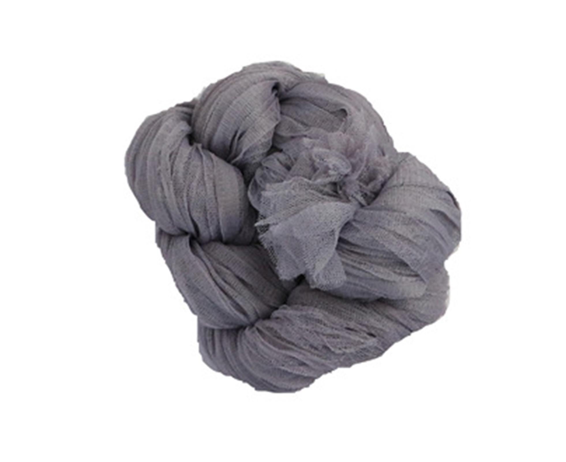 Exquisite Look Gauze Table Runner Anti-fade Net Yarn Farmhouse Style Table Cloth for Party-Grey - Image 1