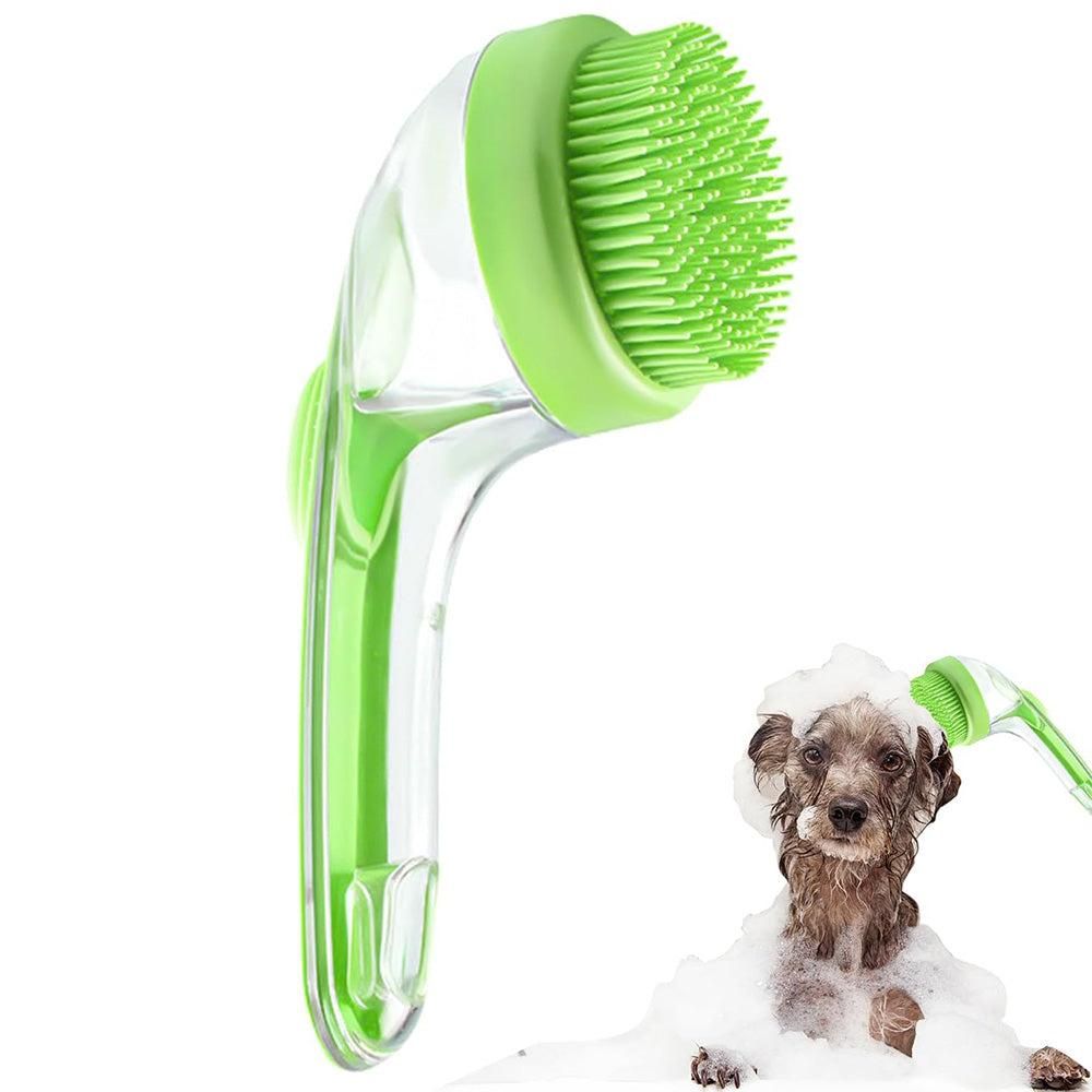 2-in-1 Pet Bath Brush with Built-in Shampoo Dispenser Dog Shampoo Bubble Maker Dog Cat Bathing Grooming Tool Blue - Image 7