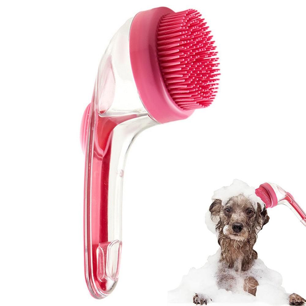 2-in-1 Pet Bath Brush with Built-in Shampoo Dispenser Dog Shampoo Bubble Maker Dog Cat Bathing Grooming Tool Blue - Image 8