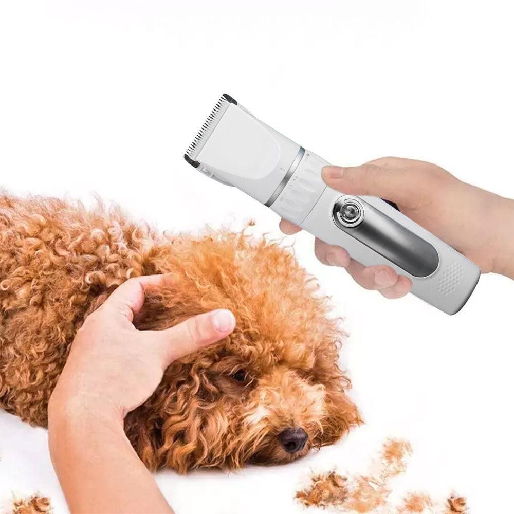 Electric Dog Cat Grooming Kit Cordless Pet Hair Shaver Scissors Clippers Trimmer White - Image 2