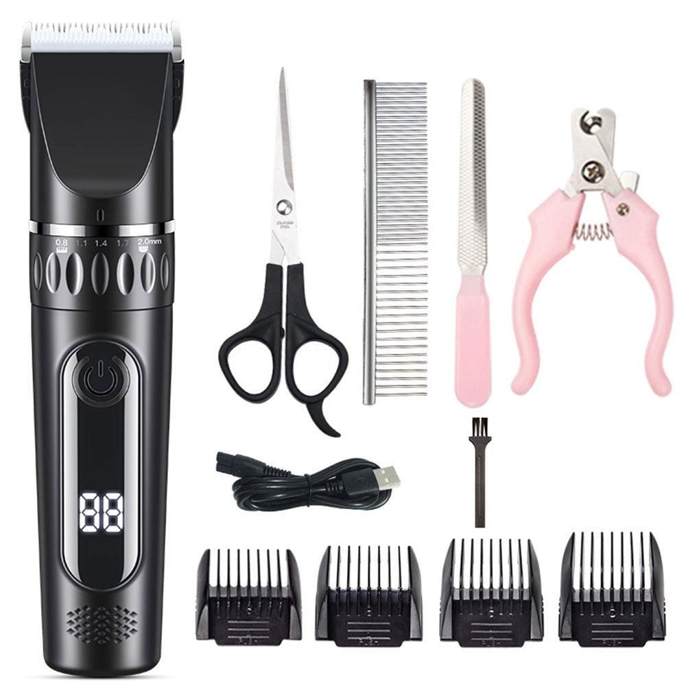 Electric Dog Cat Grooming Kit Cordless Pet Hair Shaver Scissors Clippers Trimmer White - Image 5