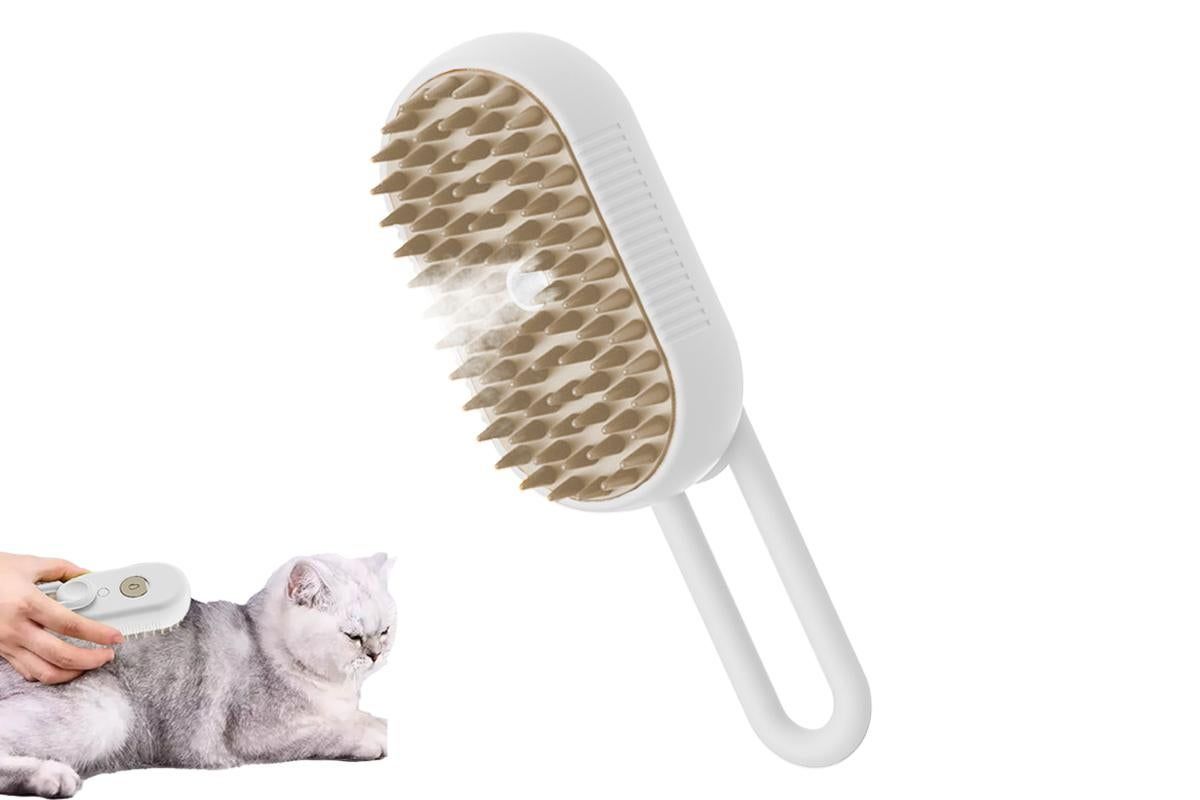 3-in-1 Pet Spray Comb Dog Cat Hair Brush Massage Comb for Removing Tangled Hair White - Image 7