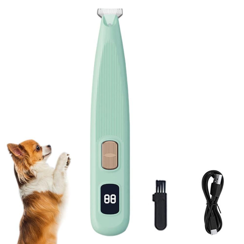 Cordless LED Dual-Speed Pet Paw Trimmer for Dogs & Cats Green - Image 1
