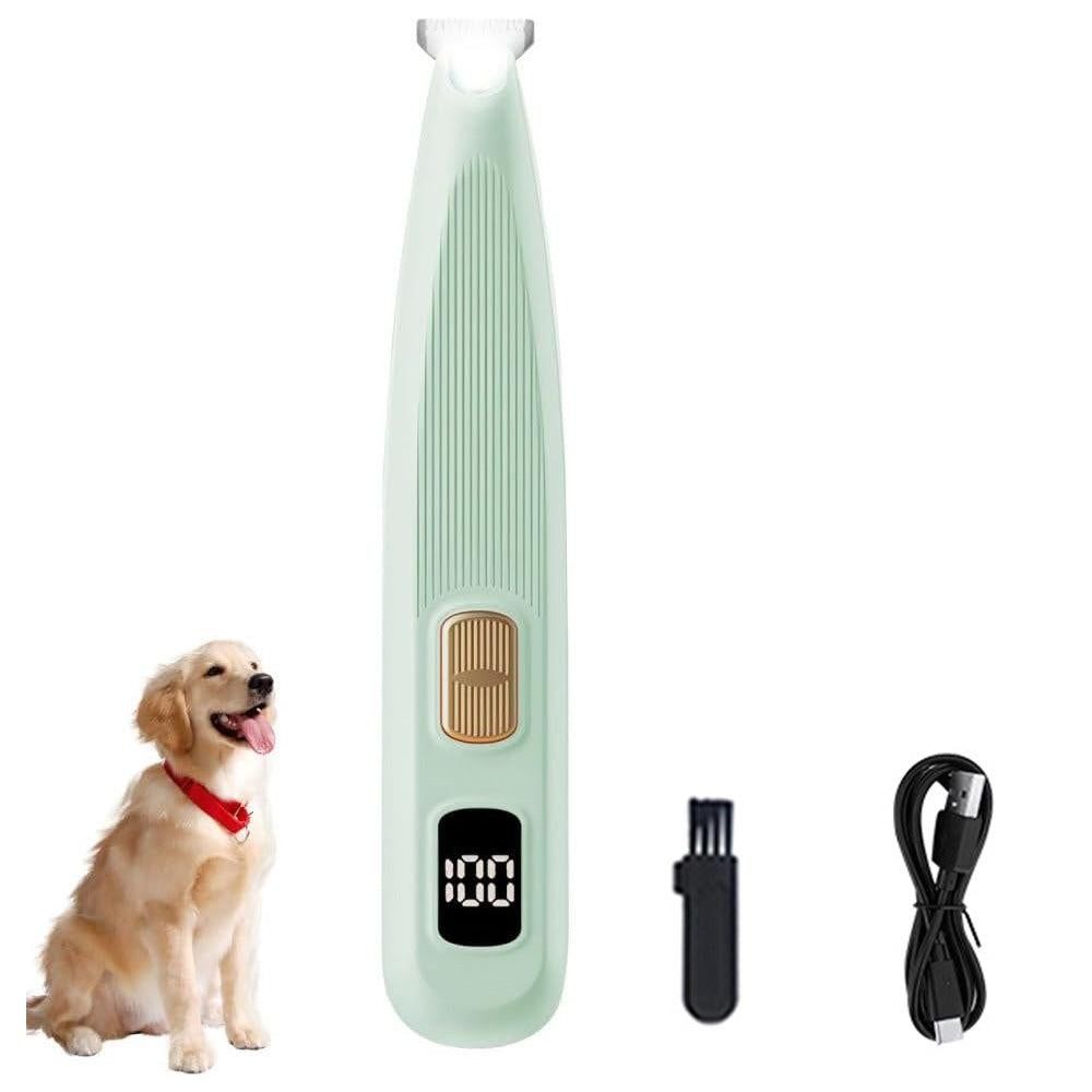 Cordless LED Dual-Speed Pet Paw Trimmer for Dogs & Cats Green - Image 3