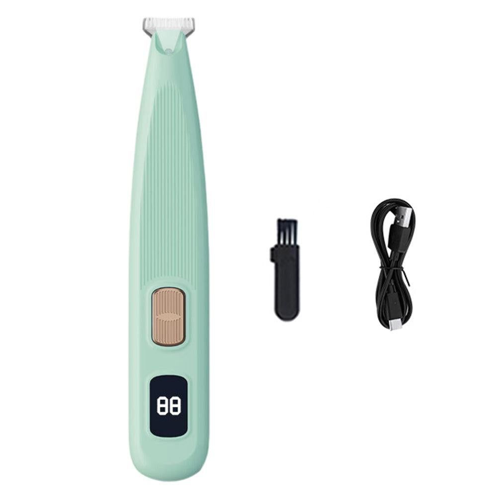 Cordless LED Dual-Speed Pet Paw Trimmer for Dogs & Cats Green - Image 4