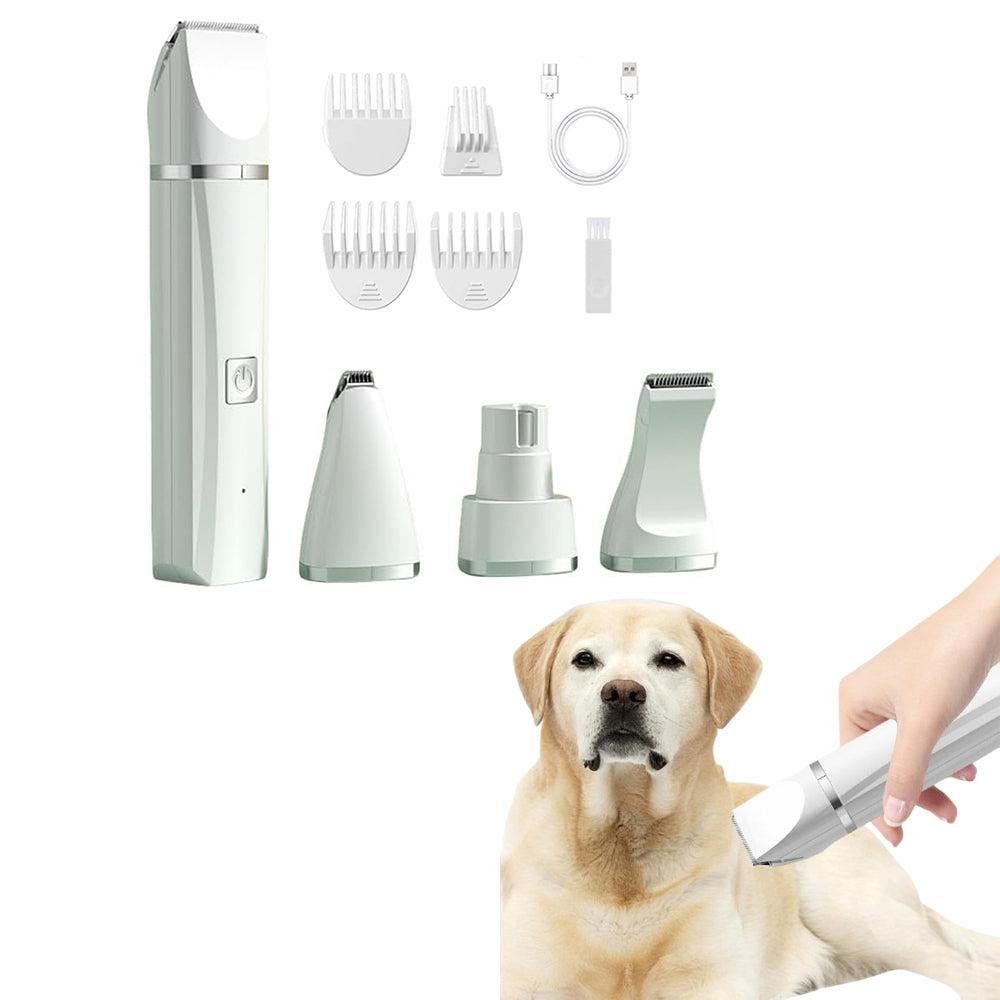 Pet Grooming Kit Cat Dog Clippers Pet Hair Trimmer Electric Shaver White - Image 1