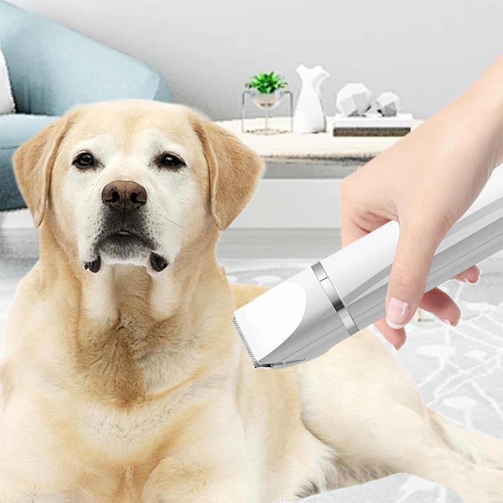 Pet Grooming Kit Cat Dog Clippers Pet Hair Trimmer Electric Shaver White - Image 2