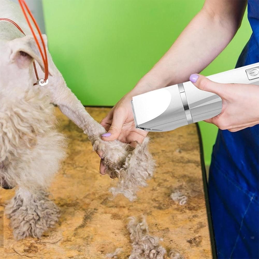 Pet Grooming Kit Cat Dog Clippers Pet Hair Trimmer Electric Shaver White - Image 4