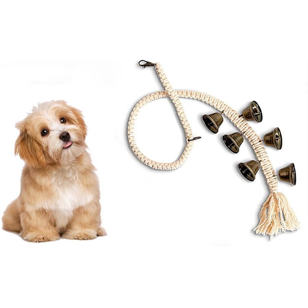 Dog Doorbell With 6 Extra Loud Bells Adjustable Doorbell Hanging Rope For Dog Training - Image 1