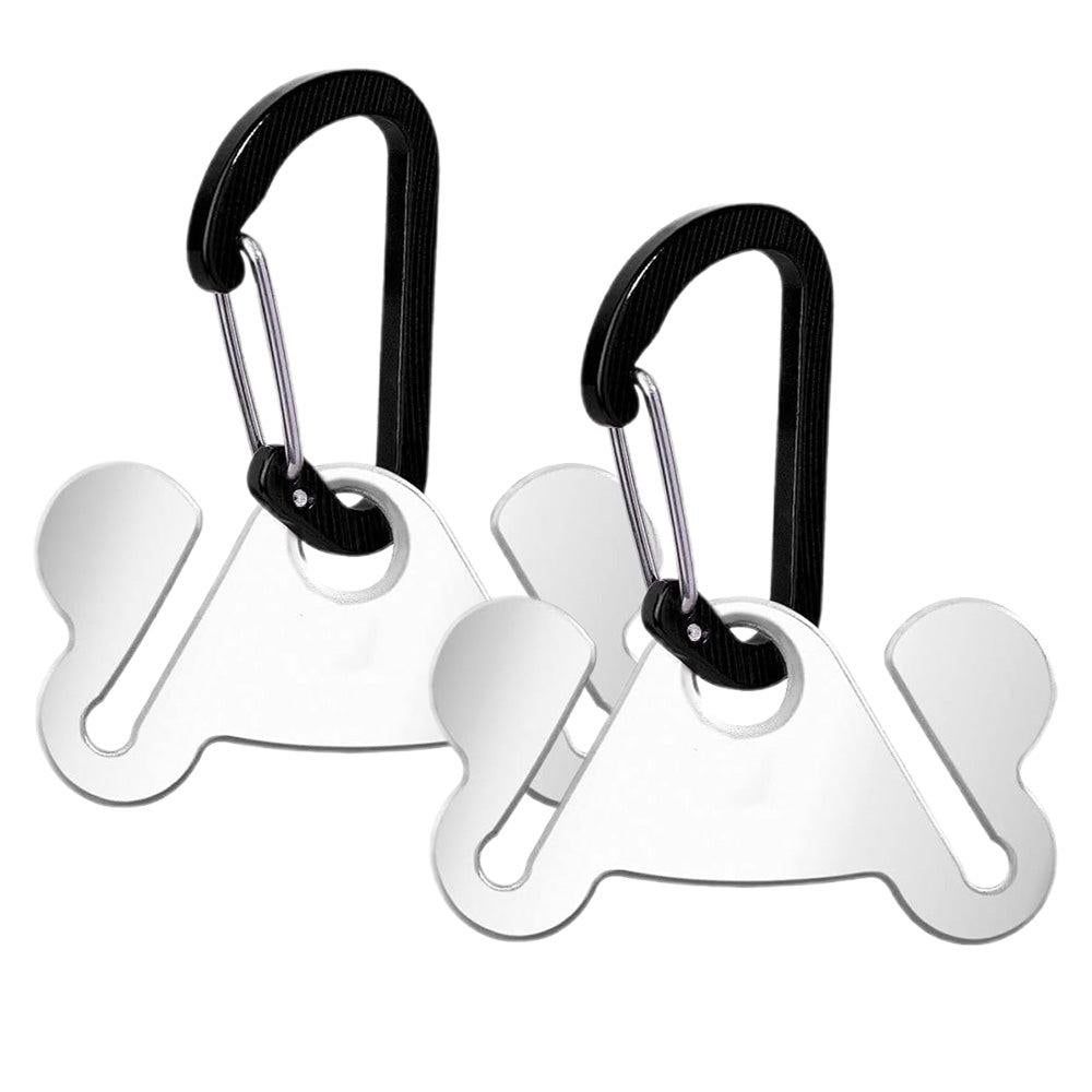 2PCS Metal Dog Poop Bag Holder Clips - Hands-Free Leash Attachment - Image 2