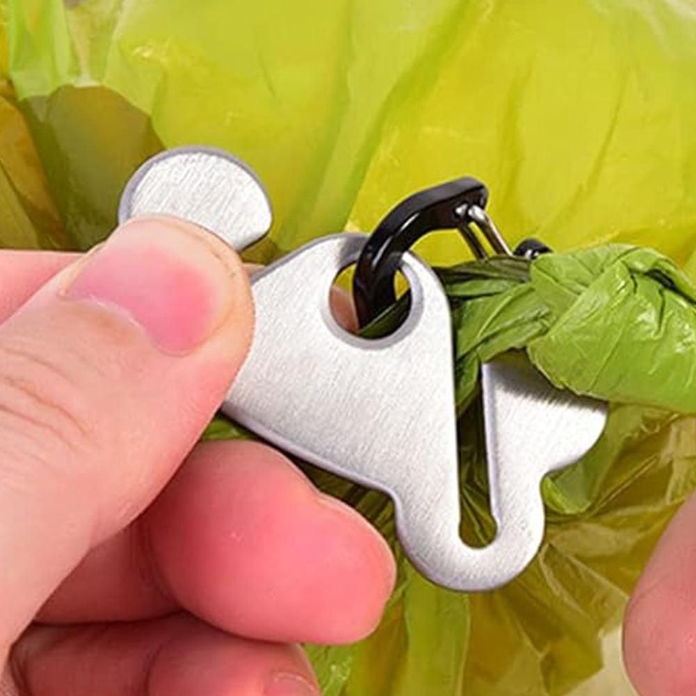 2PCS Metal Dog Poop Bag Holder Clips - Hands-Free Leash Attachment - Image 3