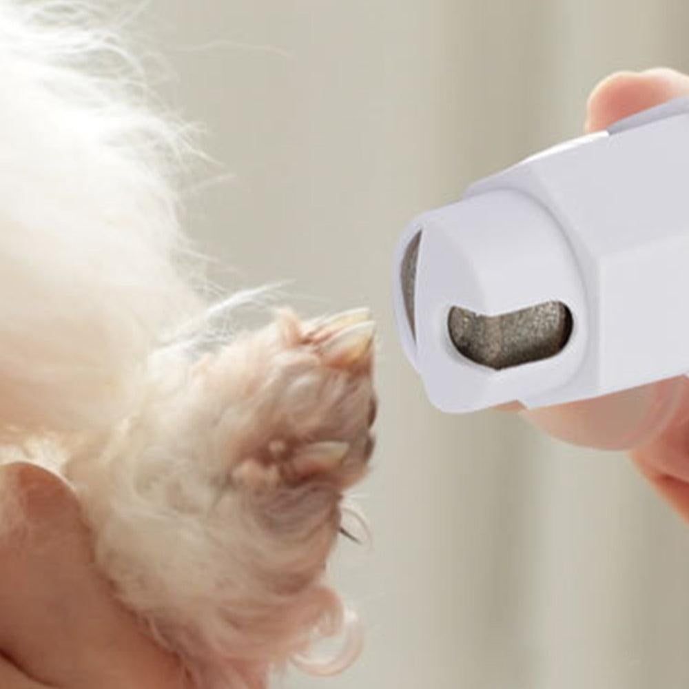 Pet Electric Nail Grinder Clippers Dog Cat LED Light Grooming Trimmer White - Image 3