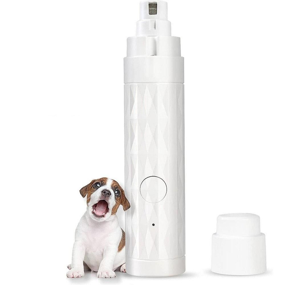 Pet Electric Nail Grinder Clippers Dog Cat LED Light Grooming Trimmer White - Image 5