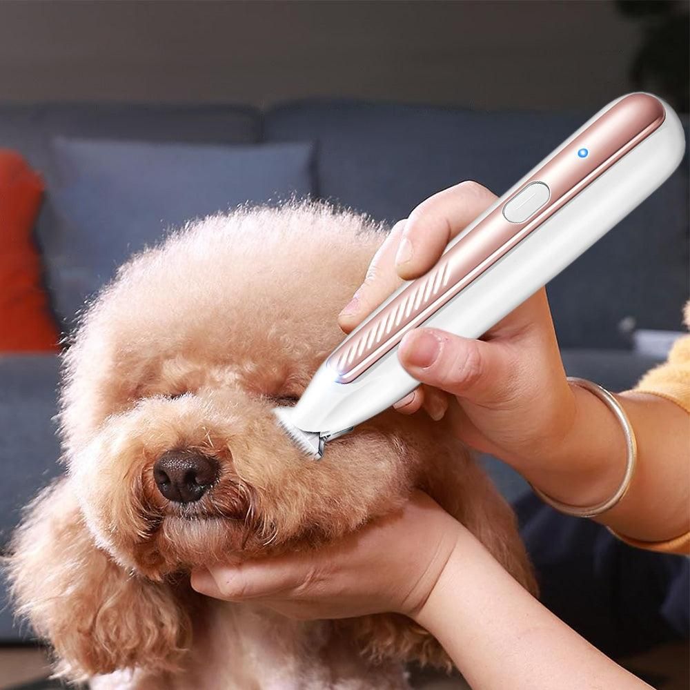 Pet Dog Paw Trimmer with LED Light Cordless Electric Pet Paw Grooming Clippers for Paws Ears Face Rump - Image 2
