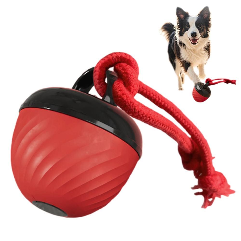 Squeaky Rolling Ball Dog Toy - Interactive Motion-Activated Chew Toy for Dogs Red - Image 1