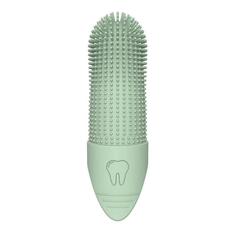 Silicone Pet Finger Toothbrush - Daily Teeth Cleaning for Cats and Dogs Green - Image 5